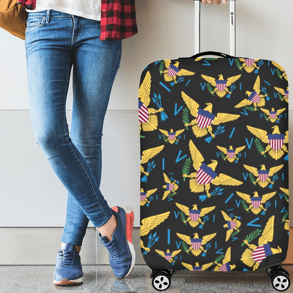 VI Multiple Flag_Luggage Cover_Blk Large 26"-28"