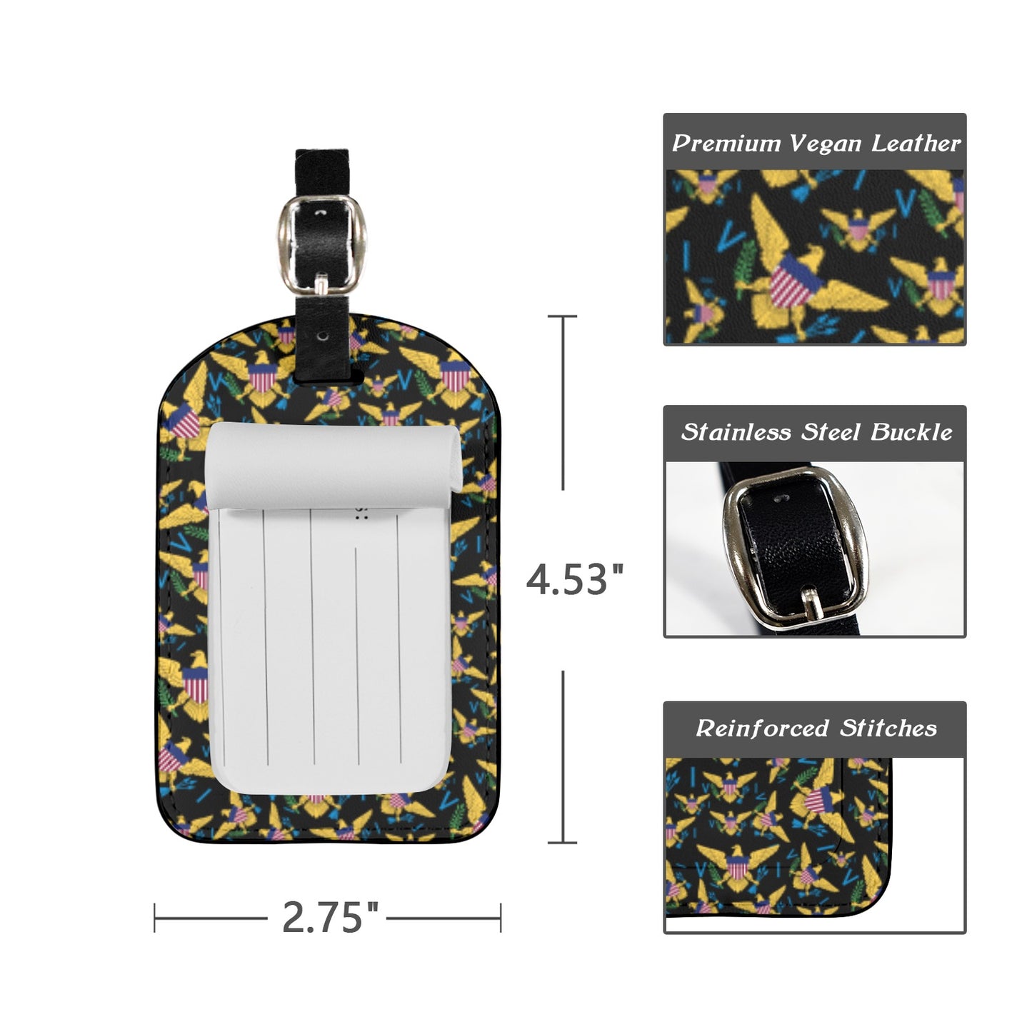 Luggage Tags_Multi Flags_Blk