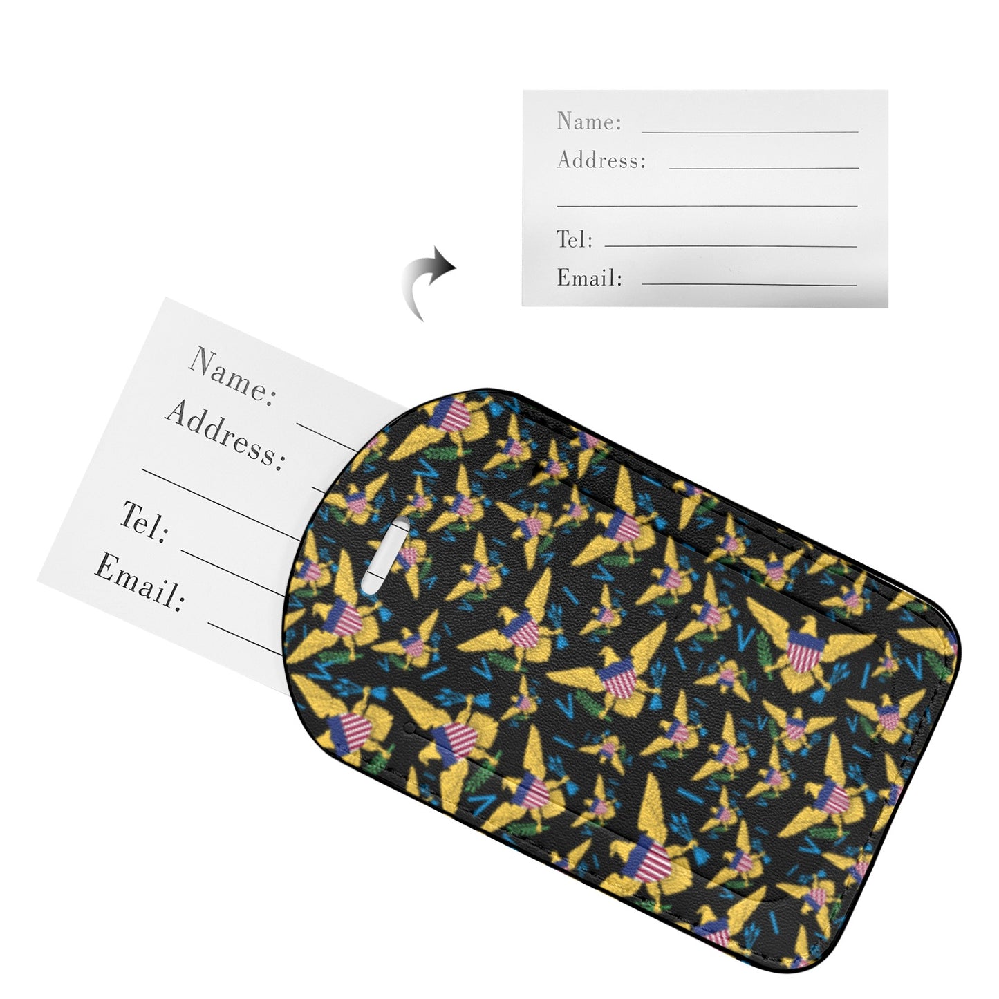 Luggage Tags_Multi Flags_Blk