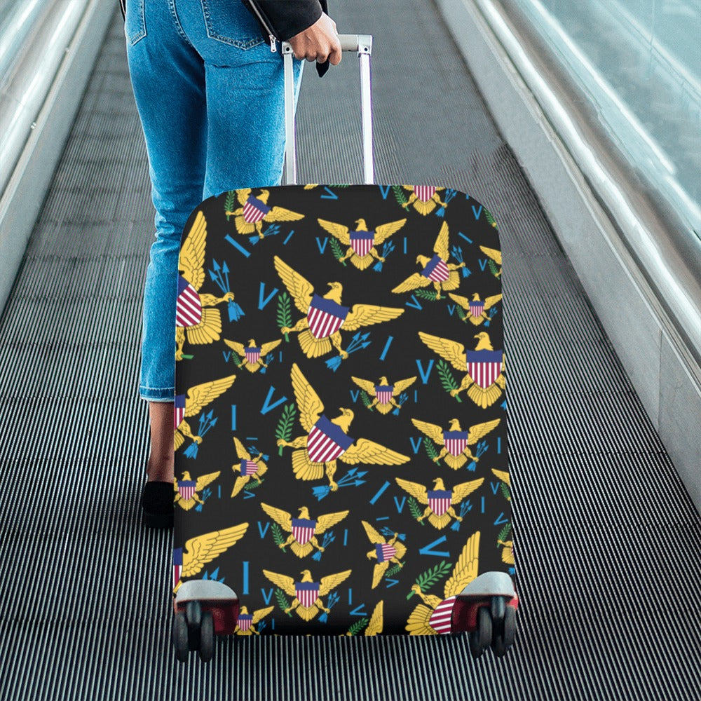 VI Multiple Flag_Luggage Cover_Blk Large 26"-28"