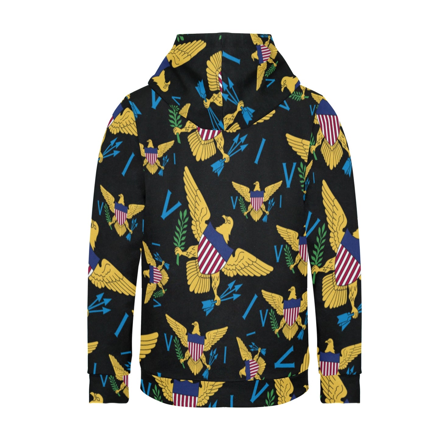 VI All Over Sweatshirt Women's Long Sleeve Fleece Hoodie (Model H55)