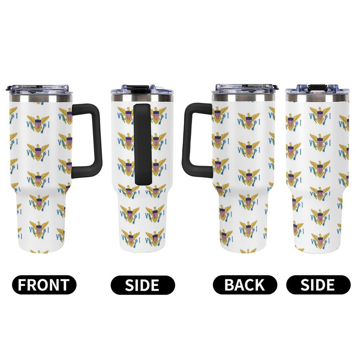 40oz Tumbler with Multi-Color Handle options