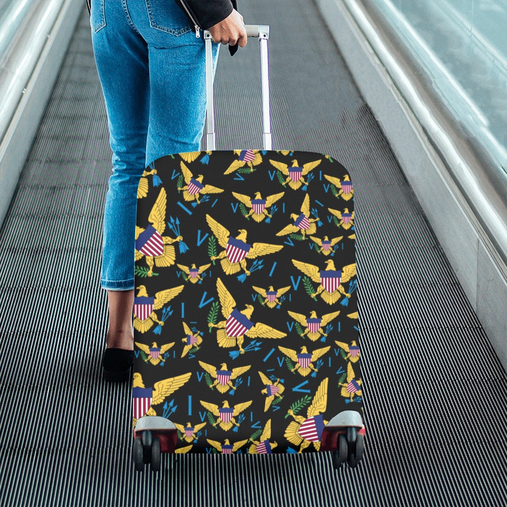 VI Multiple Flag_Luggage Cover_Blk Medium 22"-25"