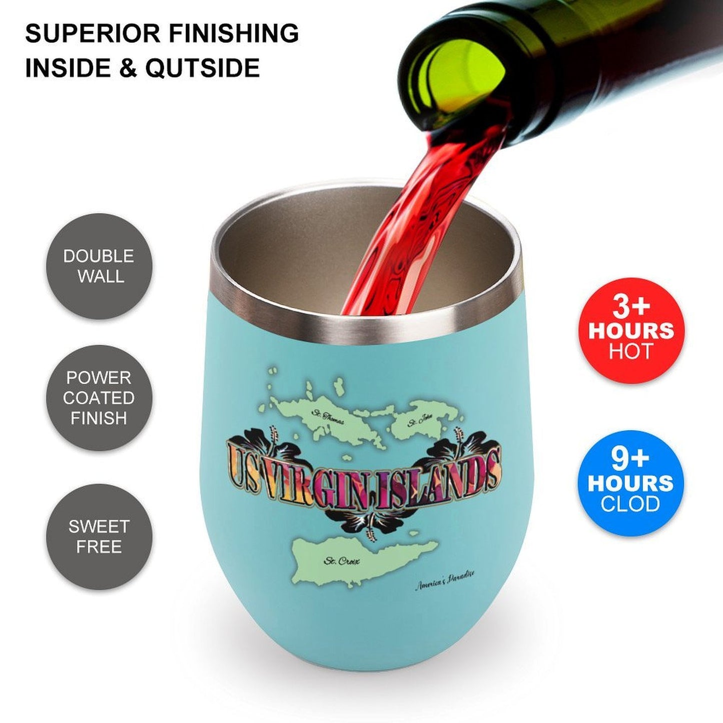 WT_3Islands_Green Wine Tumbler (12oz)