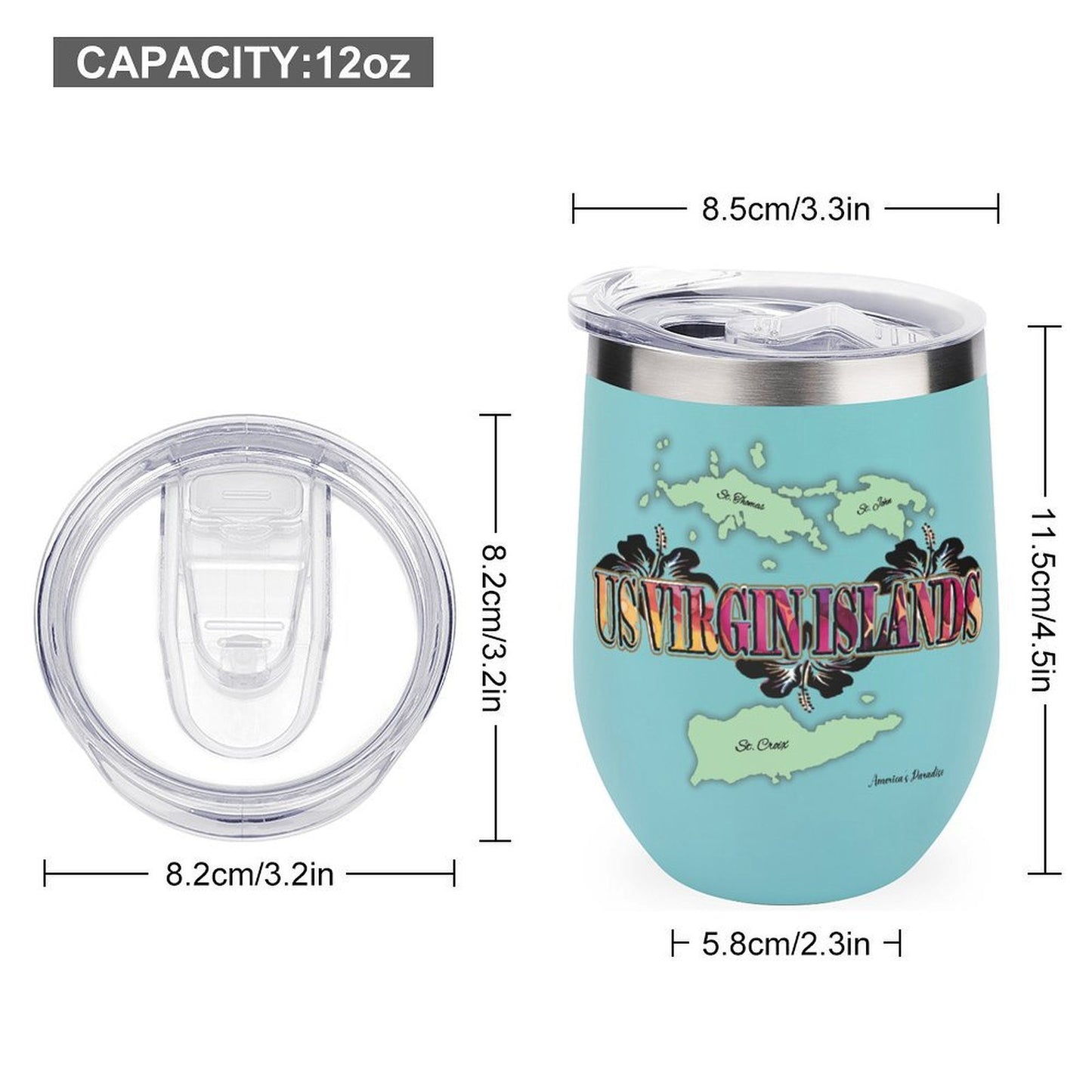 WT_3Islands_Green Wine Tumbler (12oz)