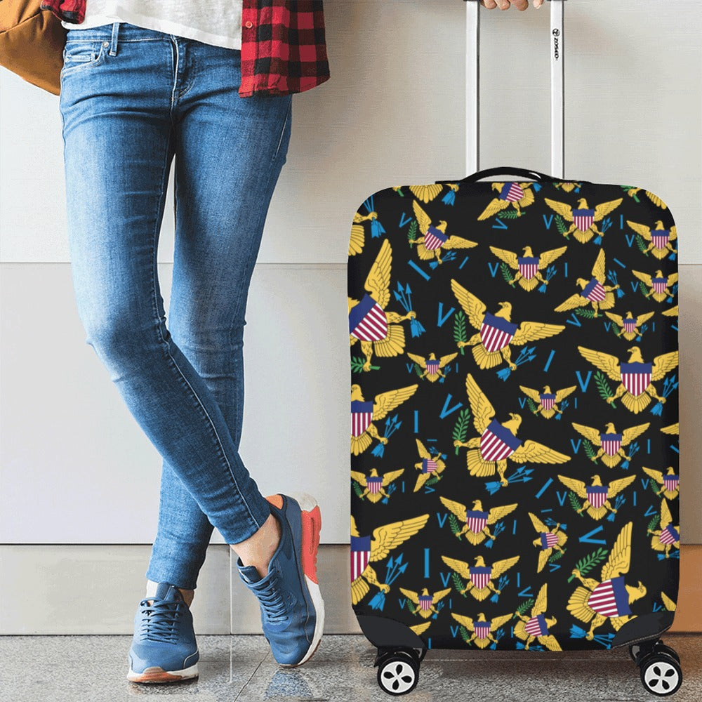 VI Multiple Flag_Luggage Cover_Blk Medium 22"-25"
