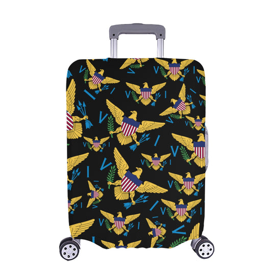 VI Multiple Flags_ Luggage Cover_Blk Extra Large 28"-30"
